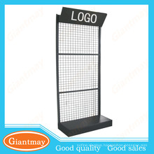 wall mounted sport shops metal wire grid display stand
